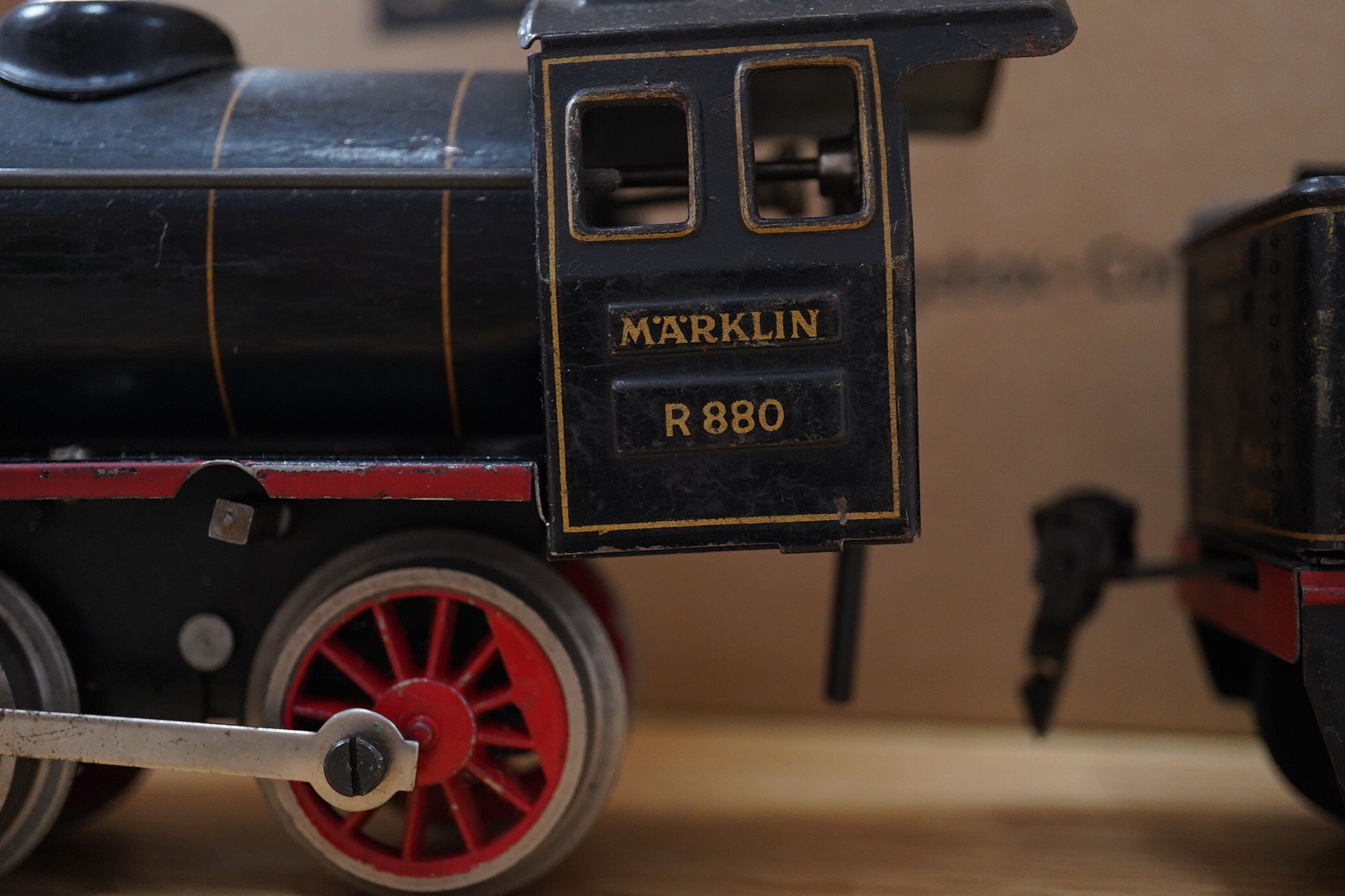 A collection of Marklin and Hornby clockwork O Gauge railway including three locomotives; a Marklin steeple cab 0-4-0 electric pantograph locomotive, RV.890, a Marklin 0-4-0 tender locomotive, R880, and a Hornby M series